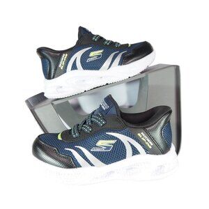 Skechers Slip-ins: Meteor Lights Brisk Beams Toddler 10 Navy / Black 403848N